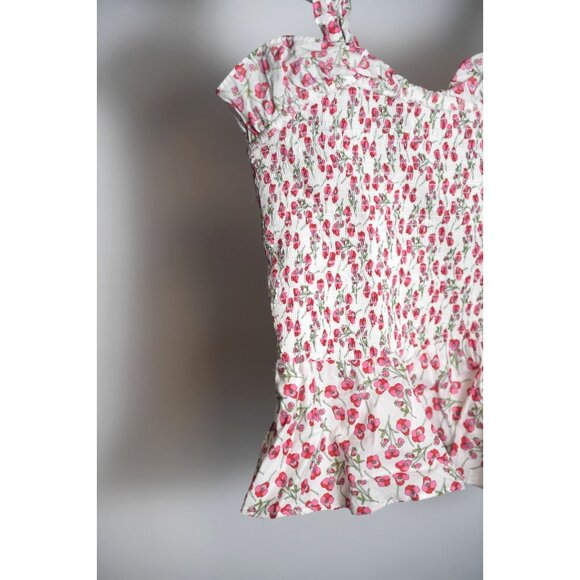 J. Crew Liberty Fabric Smocked Tank Top Small Floral Pattern Size M - Picture 2 of 14